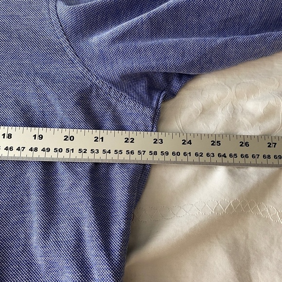 Black Brown 1826‎ Men's Blue Fitted Long Sleeve Button Up Dress Shirt Size XL - Picture 7 of 11